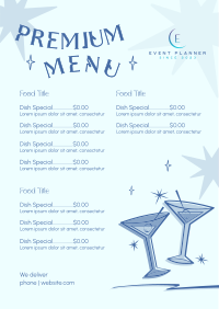 Sparkly Cocktails Menu Image Preview