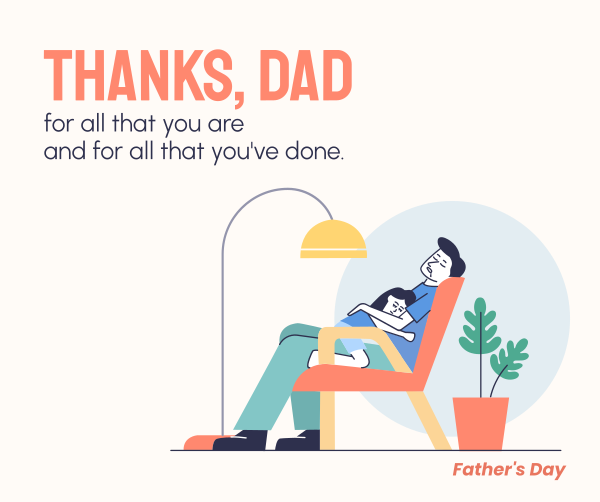Daddy and Daughter Sleeping Facebook Post Design Image Preview