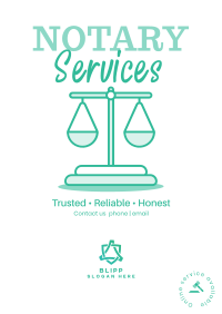 Reliable Notary Poster Design