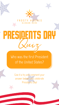 Presidents Day Pop Quiz TikTok Video Image Preview