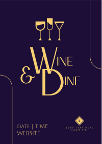 Wine and Dine Night Flyer Image Preview