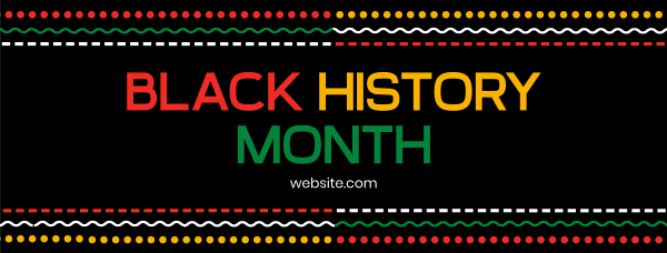 Black History Lines Facebook Cover Design Image Preview