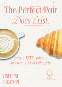 Perfect Coffee Croissant Flyer Design