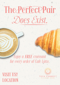 Perfect Coffee Croissant Flyer Image Preview