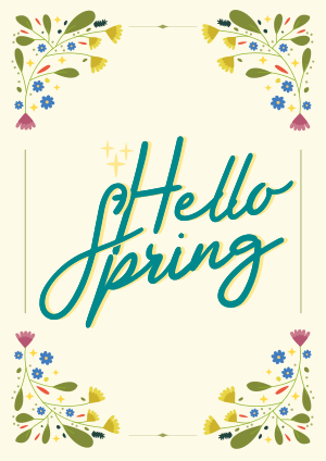 Floral Hello Spring Flyer Image Preview