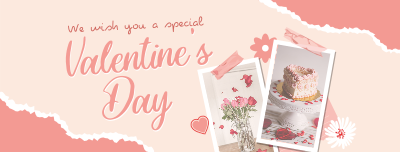 Scrapbook Valentines Greeting Facebook cover Image Preview