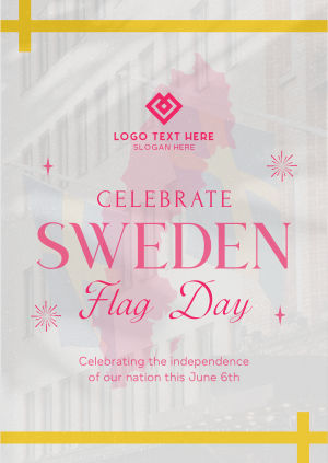 Commemorative Sweden Flag Day Poster Image Preview