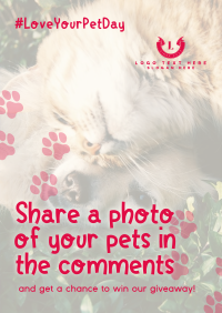 Love Your Pet Day Giveaway Poster Design