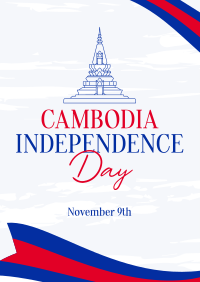 Rise Cambodian Flag Flyer Design