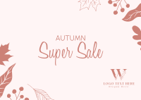 Autumn Super Sale Postcard Image Preview