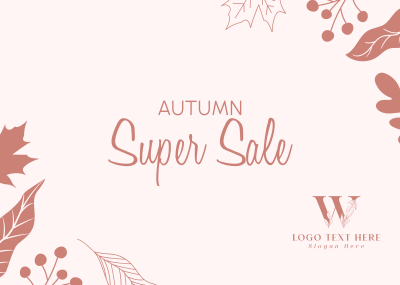 Autumn Super Sale Postcard Image Preview