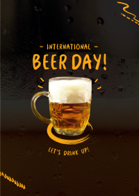 International Beer Day Poster Design