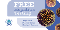 Geometrical Hepatitis Testing Twitter Post Design