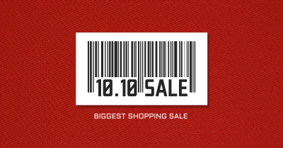10.10 Sale Barcode Facebook ad Image Preview