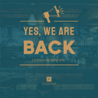 Cafe Reopening Announcement Instagram Post Design
