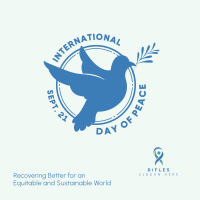 Day Of Peace Dove Badge Instagram post Image Preview