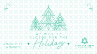Ornamental Holiday Closing Facebook event cover Image Preview