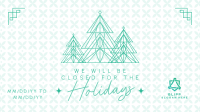 Ornamental Holiday Closing Facebook Event Cover Design