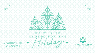 Ornamental Holiday Closing Facebook event cover Image Preview