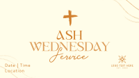 Minimalist Ash Wednesday Facebook Event Cover Design
