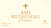 Minimalist Ash Wednesday Facebook Event Cover Image Preview