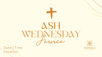 Minimalist Ash Wednesday Facebook Event Cover Image Preview