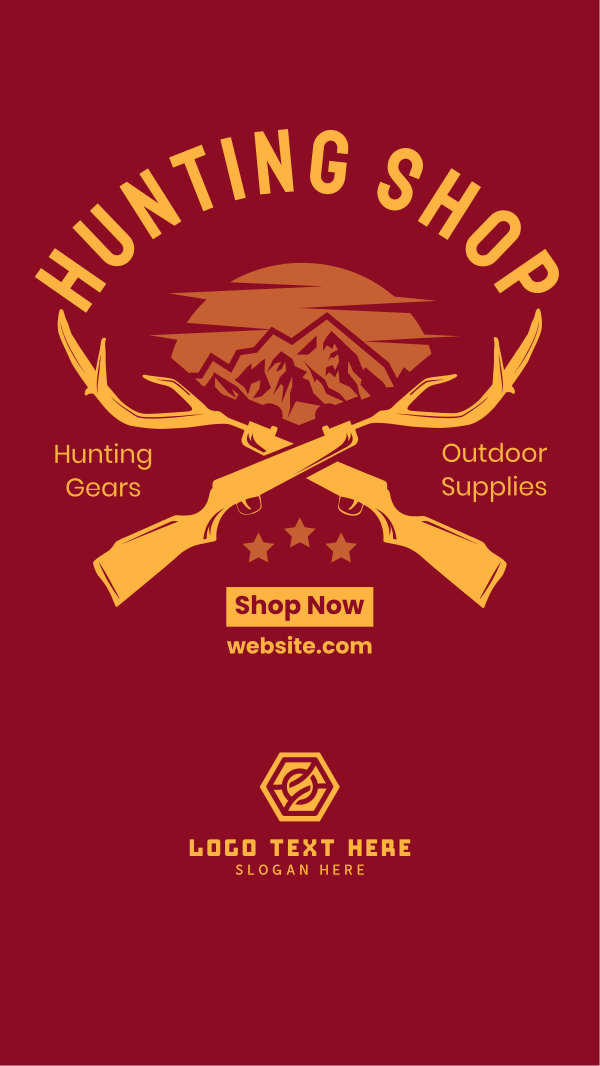 Hunting Shop Instagram Story Design Image Preview