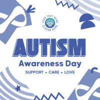 Autism Awareness Day Instagram Post Design