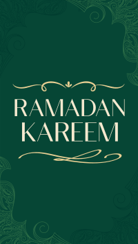 Ornamental Ramadan Greeting Instagram Story Design