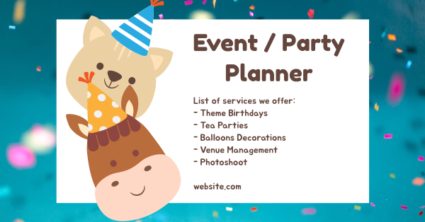 Kids Party Facebook Ad Design Image Preview