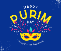 Chag Purim Fest Facebook Post Design
