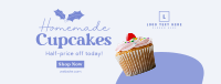 Cupcake Christmas Sale Facebook Cover Design