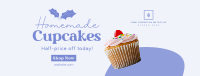 Cupcake Christmas Sale Facebook cover Image Preview