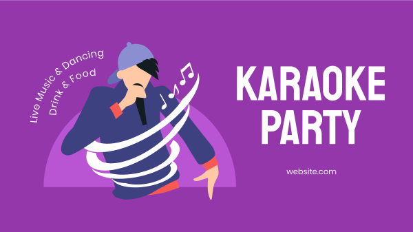 Karaoke Party Facebook Event Cover Design Image Preview