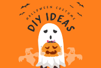 Trick or Treat Ghost Pinterest Cover Design