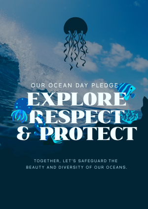 Ocean Day Pledge Flyer Image Preview