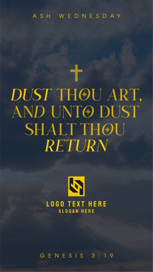 Minimalist Ash Wednesday Facebook story Image Preview