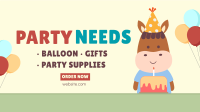 Party Supplies Facebook Event Cover Design