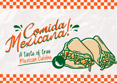 Comida Mexicana Postcard Image Preview