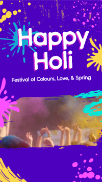 Holi Celebration TikTok Video Image Preview