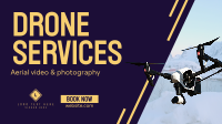 Professional Drone Service Facebook Event Cover Design