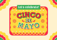 Cinco de Mayo Picado Greeting Postcard Preview