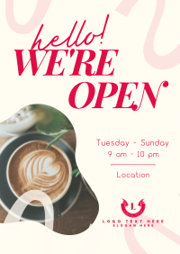 Open Coffee Shop Cafe Flyer Design