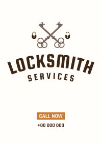 Locksmith Emblem Flyer Design