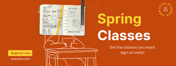 Spring Class Facebook Cover Design Image Preview