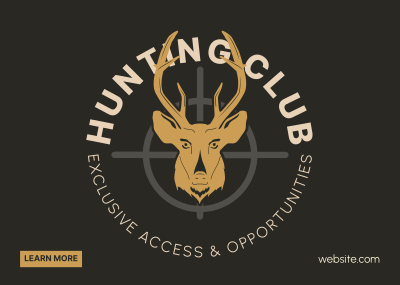 Hunting Club Deer Postcard Image Preview