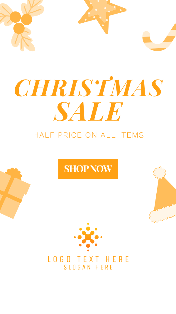 Cute Christmas Sale Instagram Story Design Image Preview