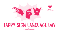 Hey, Happy Sign Language Day! Facebook event cover Image Preview