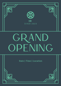 Grand Opening Art Deco Poster Image Preview