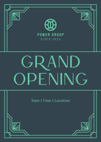 Grand Opening Art Deco Poster Image Preview